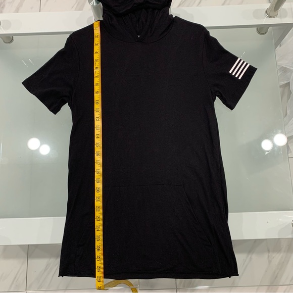 Forever 21 | Men | Black White Stripe Short Sleeve Hoodie Tee | XS - Picture 5 of 8